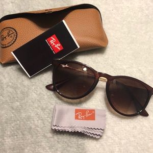 Ray-Ban Erika collection- brown and gold frame